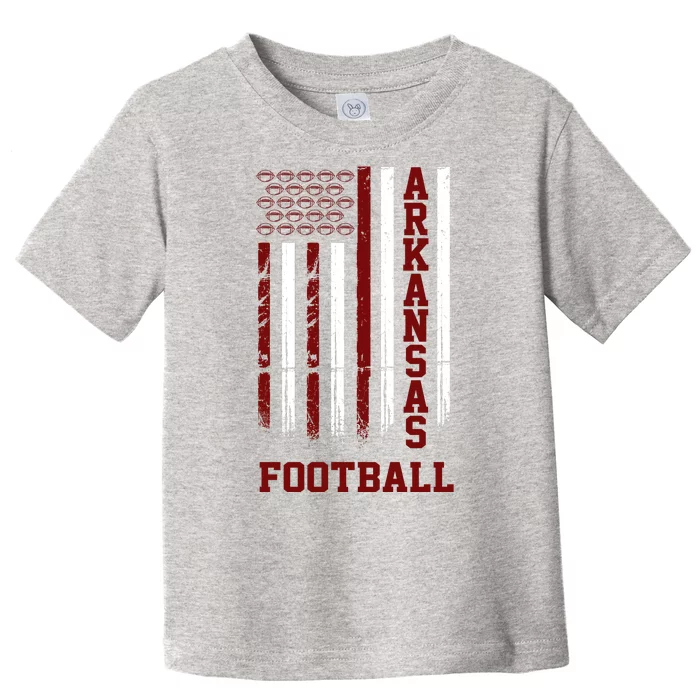 Arkansas Football Fan American Flag Toddler T-Shirt