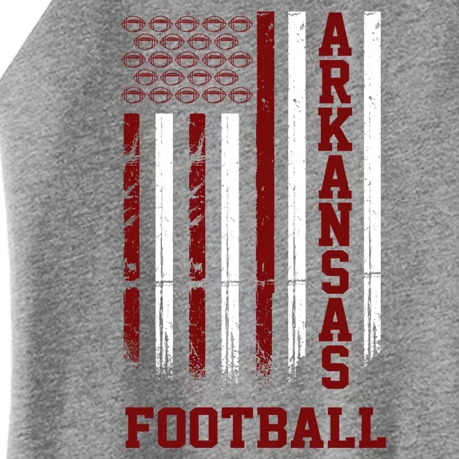 Arkansas Football Fan American Flag Women’s Perfect Tri Rocker Tank