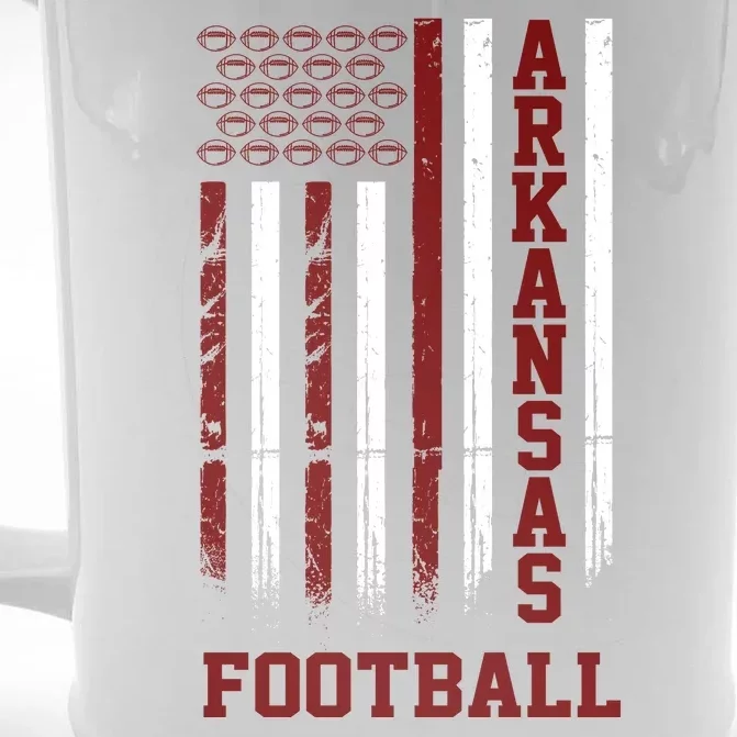 Arkansas Football Fan American Flag Front & Back Beer Stein