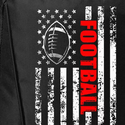 American Flag Football Patriotic Football City Backpack