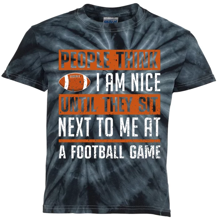 American Fantasy Football Slogan Graphic Kids Tie-Dye T-Shirt