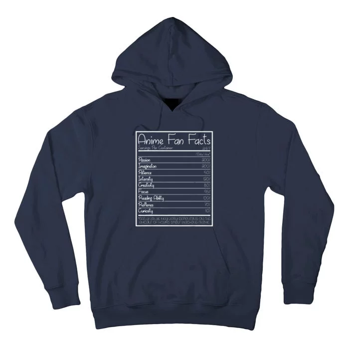 Anime Fan Facts Funny Tall Hoodie