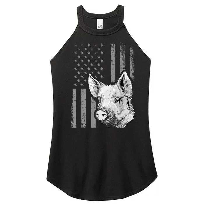 American Flag Farmer Chicken Lover Women’s Perfect Tri Rocker Tank