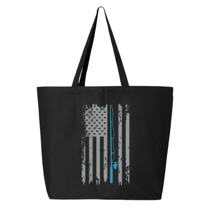 American Flag Fishing Vintage Fisherman 25L Jumbo Tote