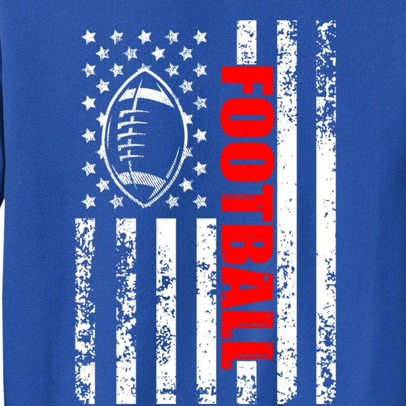 American Flag Football Patriotic Football Gift Sweatshirt