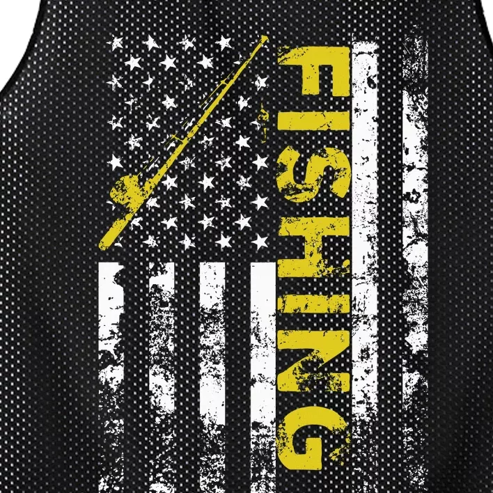 American Flag Fishing Rod USA Patriotic Mesh Reversible Basketball Jersey Tank