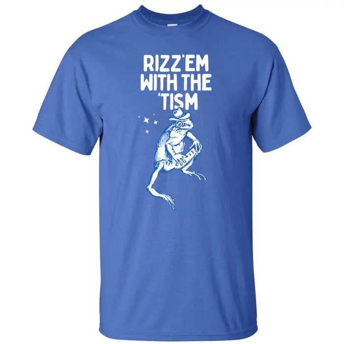 Autism Frog Funny Rizz Em With The Tism Meme Autistic Frog Gift Tall T-Shirt