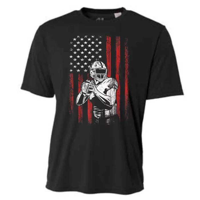 American Flag Football Team Gift Cooling Performance Crew T-Shirt