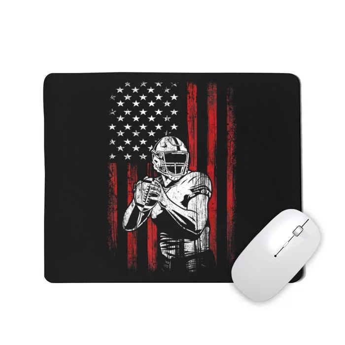 American Flag Football Team Gift Mousepad