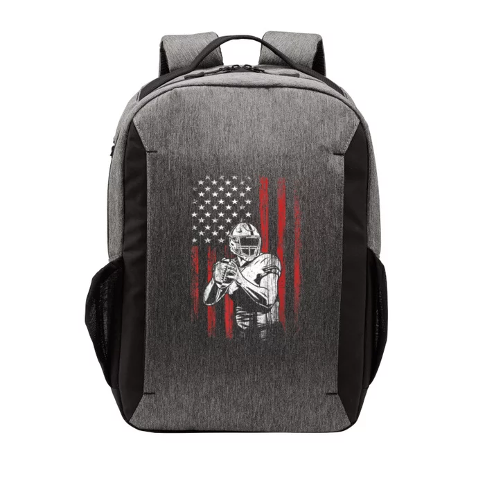 American Flag Football Team Gift Vector Backpack