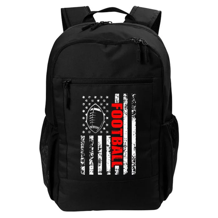 American Flag Football Patriotic Football Daily Commute Backpack