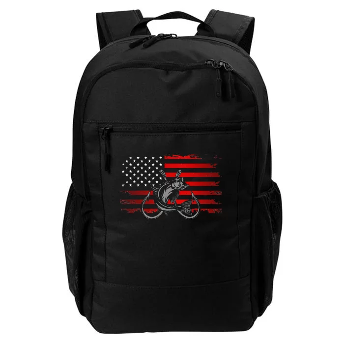 American Flag Fishing Daily Commute Backpack