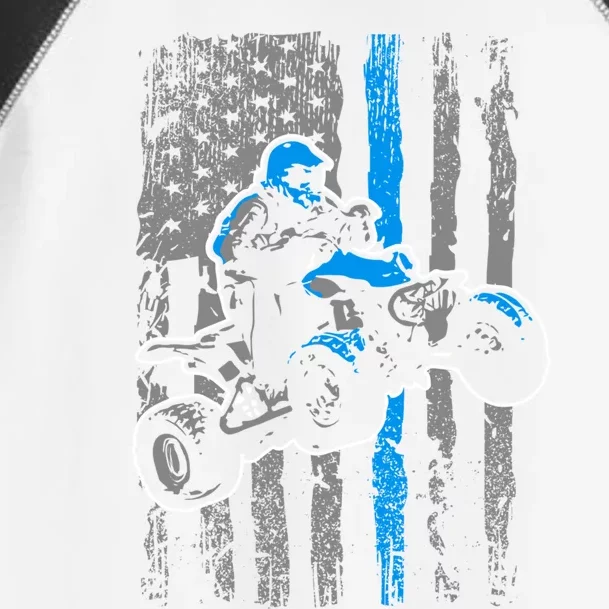 American Flag Four Wheeler Quad Men Atv Riding Gift Toddler Fine Jersey T-Shirt