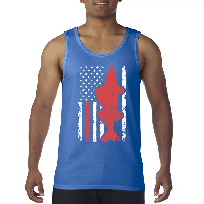 American Flag Fishing Bass Pro Fish 4th Of July Cool Gift Tank Top