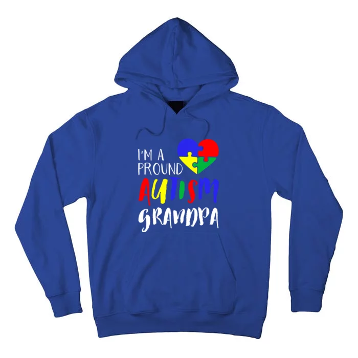 Autism Family Gift Proud Autism Grandpa Funny Gift Autism Funny Gift Tall Hoodie