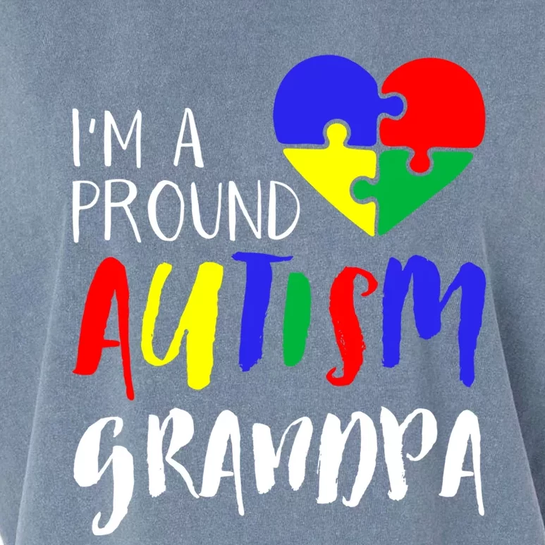 Autism Family Gift Proud Autism Grandpa Funny Gift Autism Funny Gift Garment-Dyed Women's Muscle Tee