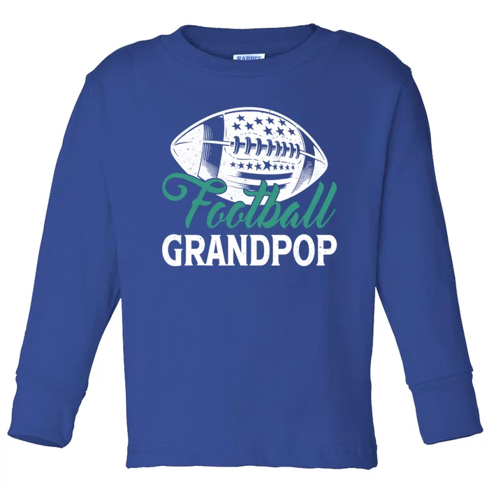 American Football Grandpop Happy FatherS Day Dad Grandpa Cool Gift Toddler Long Sleeve Shirt