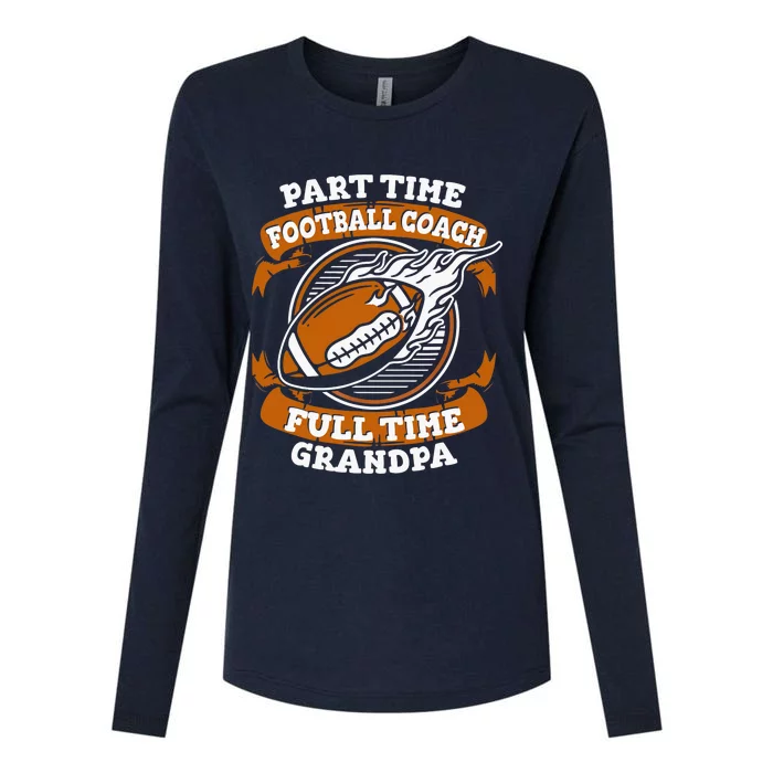 American Football Grandfather Footballer - Football Grandpa Womens Cotton Relaxed Long Sleeve T-Shirt