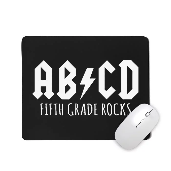 ABCD Fifth Grade Rocks Teacher Back to School Mousepad