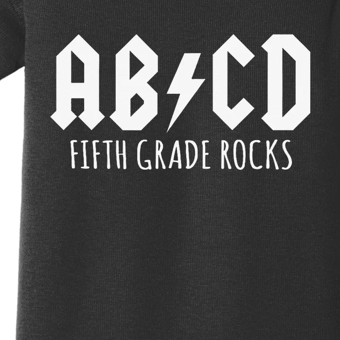 ABCD Fifth Grade Rocks Teacher Back to School Baby Bodysuit