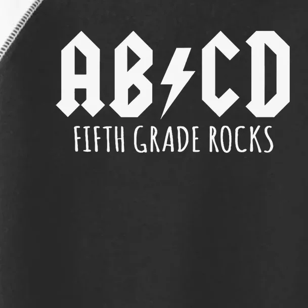 ABCD Fifth Grade Rocks Teacher Back to School Toddler Fine Jersey T-Shirt