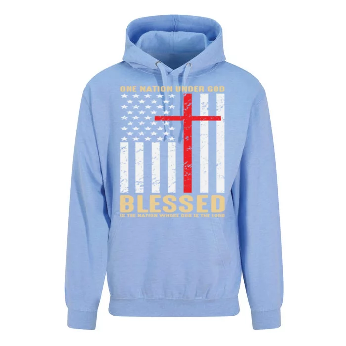 American Flag Gift One Nation Under God Great Gift Unisex Surf Hoodie