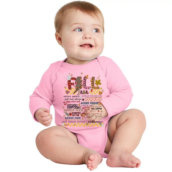 Autumn Fall Graphic Baby Long Sleeve Bodysuit