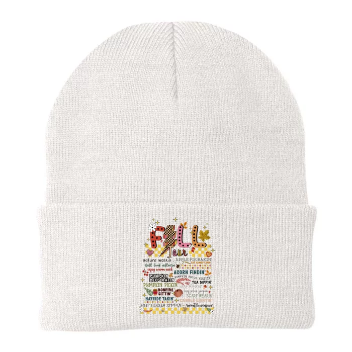 Autumn Fall Graphic Knit Cap Winter Beanie