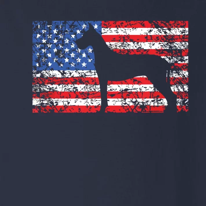 American Flag Great Dane Dog 4th Of July USA Gift Toddler Long Sleeve Shirt