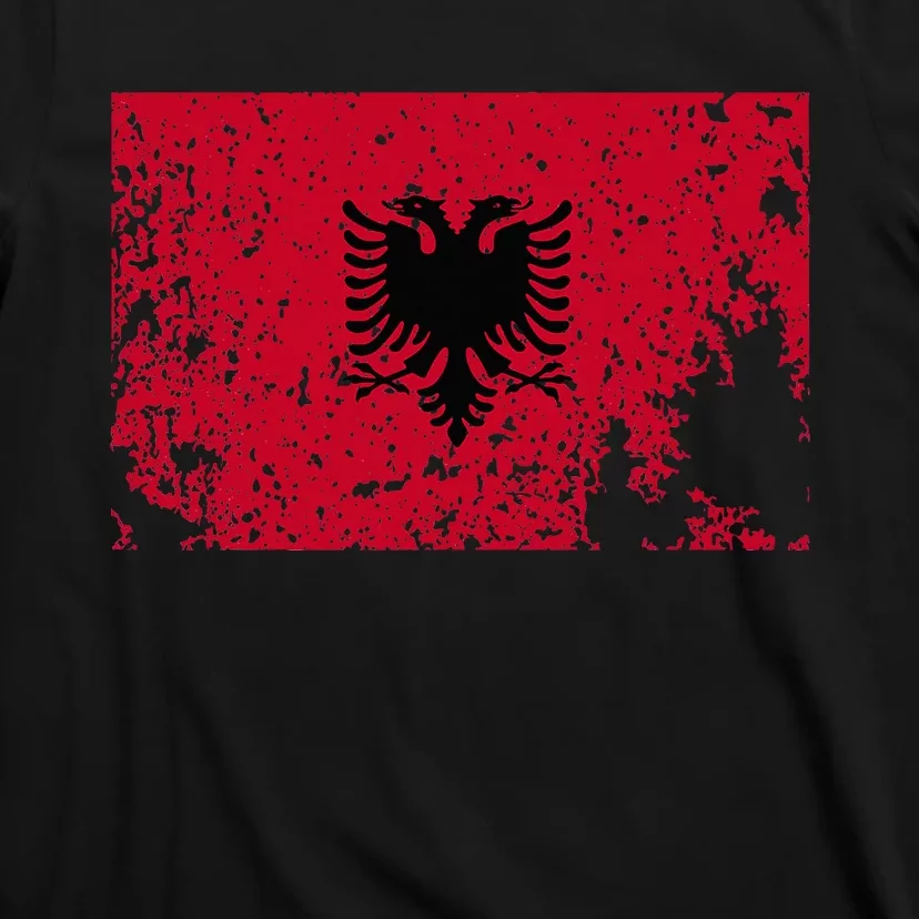 Albania Flag Grunge Albanian Flag Patriotic T-Shirt