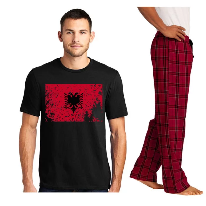 Albania Flag Grunge Albanian Flag Patriotic Pajama Set