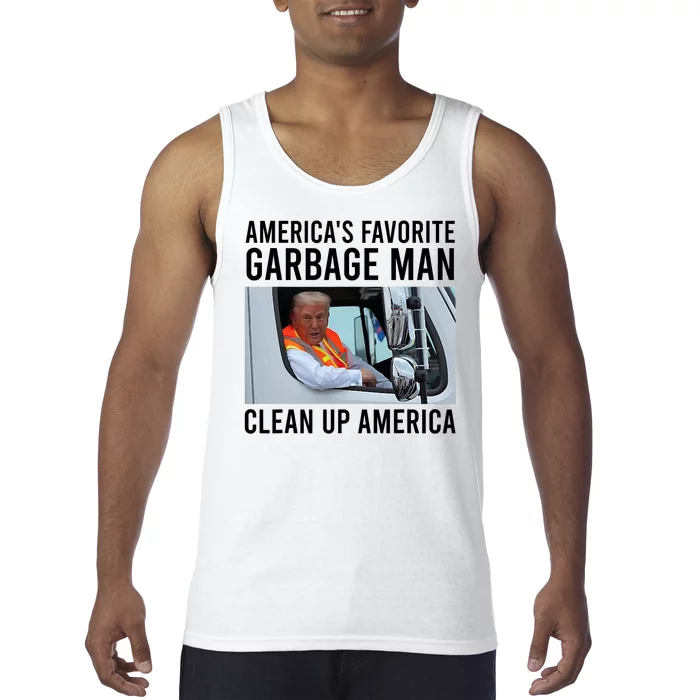 AmericaS Favorite Garbage Man Clean Up America Tank Top