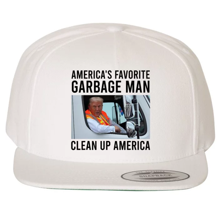 AmericaS Favorite Garbage Man Clean Up America Wool Snapback Cap