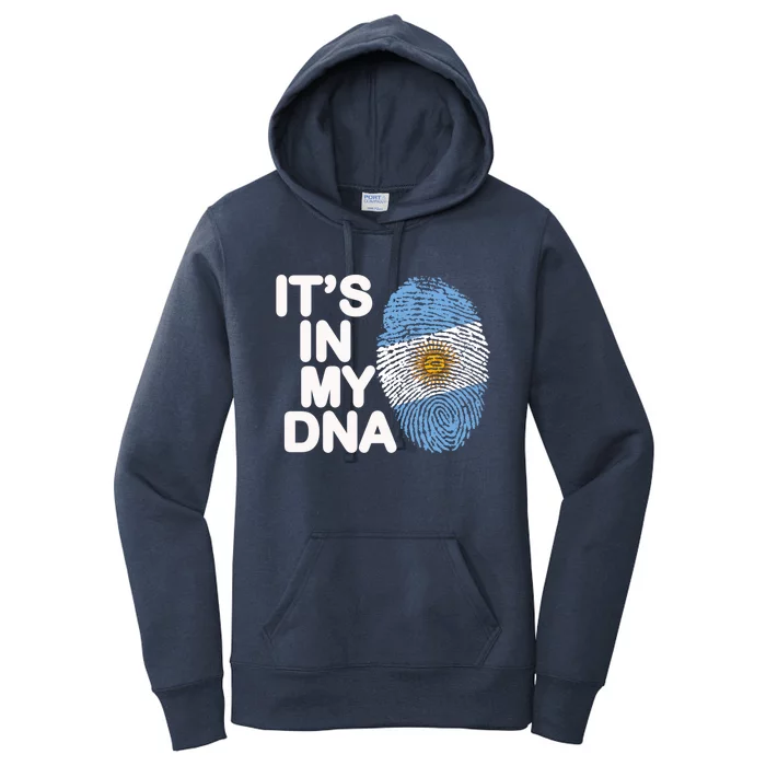 Argentina Flag Gift It's In My Dna Argentinian Argentine Great Gift Women's Pullover Hoodie