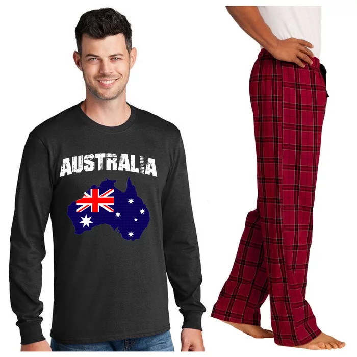 Australia Flag Gift Long Sleeve Pajama Set