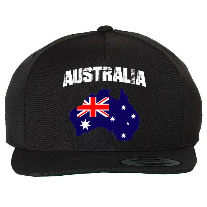 Australia Flag Gift Wool Snapback Cap