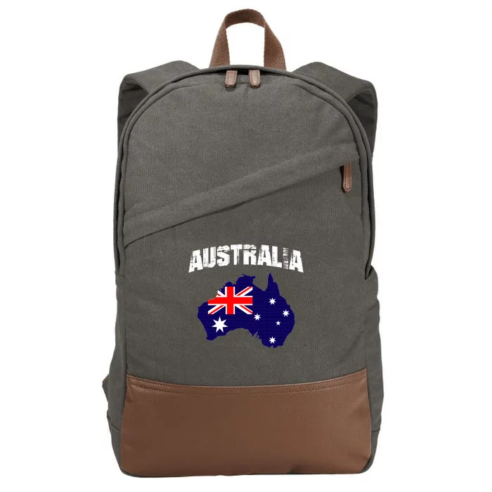 Australia Flag Gift Cotton Canvas Backpack