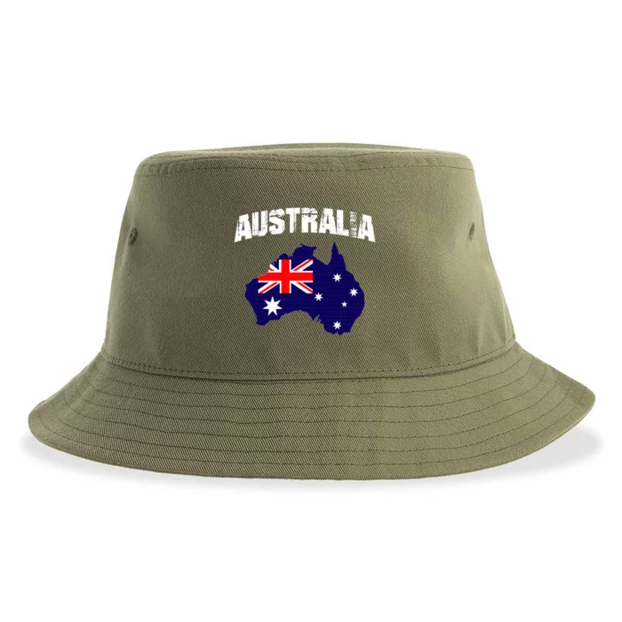 Australia Flag Gift Sustainable Bucket Hat