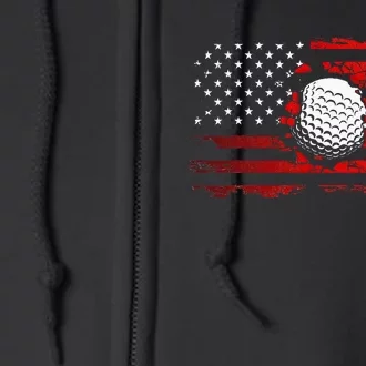 American Flag Golf Full Zip Hoodie