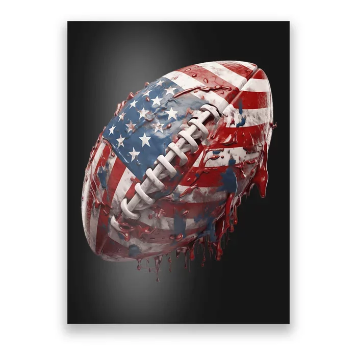 American Football Gifts Usa Flag American Football Us Flag Poster