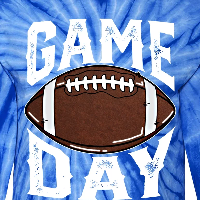 American Football Game Day Football Lovers Mom Funny Gift Tie-Dye Long Sleeve Shirt