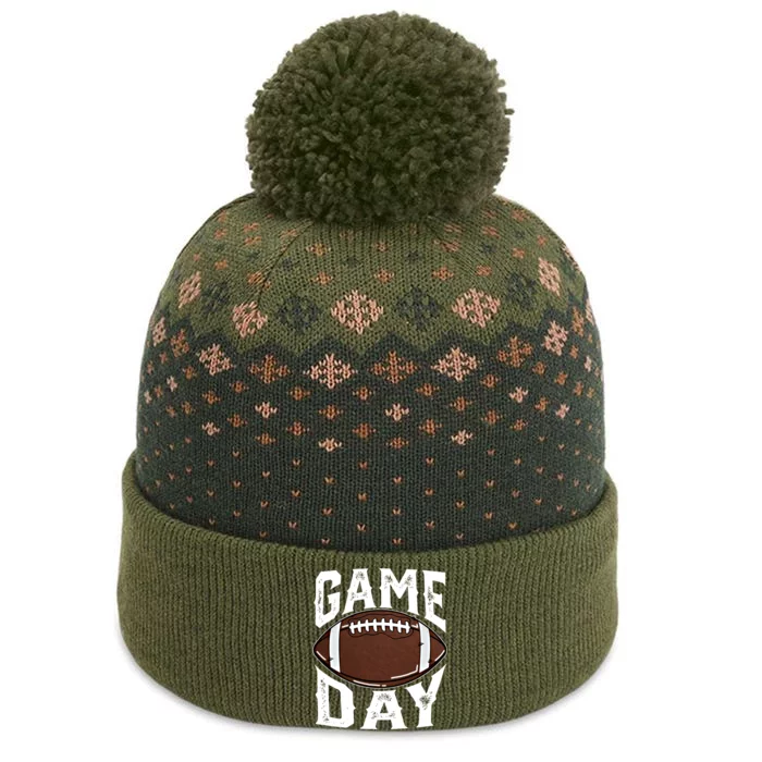 American Football Game Day Football Lovers Mom Funny Gift The Baniff Cuffed Pom Beanie