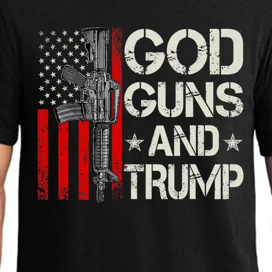 American Flag God Guns & Trump 2nd Amendment Pajama Set