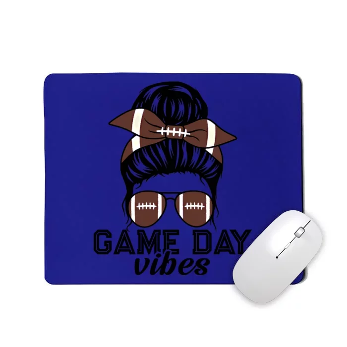 American Football Game Day Messy Bun Football Lovers Mom Gift Mousepad