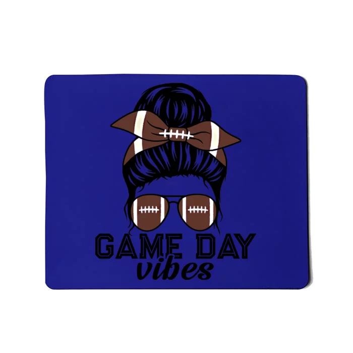 American Football Game Day Messy Bun Football Lovers Mom Gift Mousepad