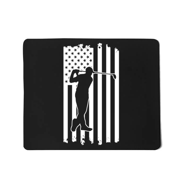 American Flag Golf Club Swing Dad Gift For Father's Day Mousepad