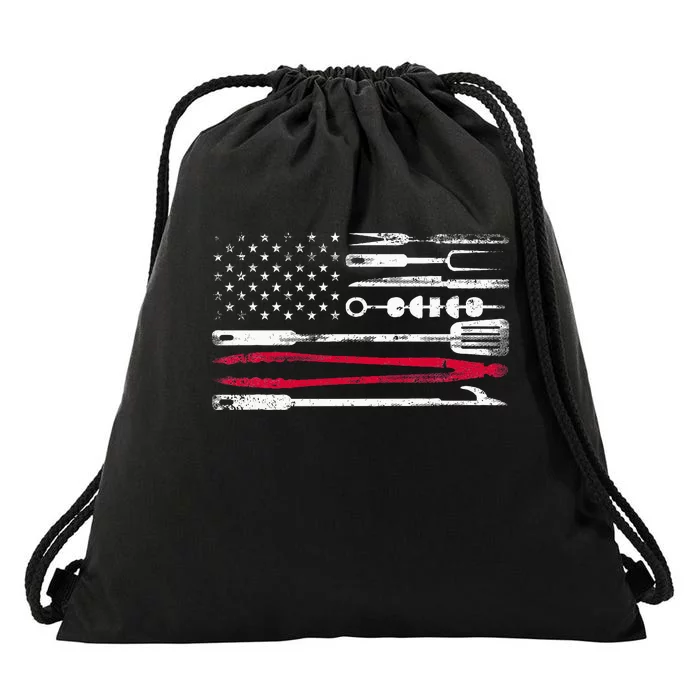 American Flag Grilling Tools Bbq Grill Barbecue Tool Drawstring Bag