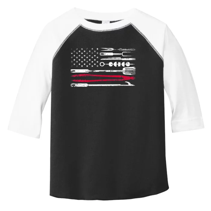 American Flag Grilling Tools Bbq Grill Barbecue Tool Toddler Fine Jersey T-Shirt