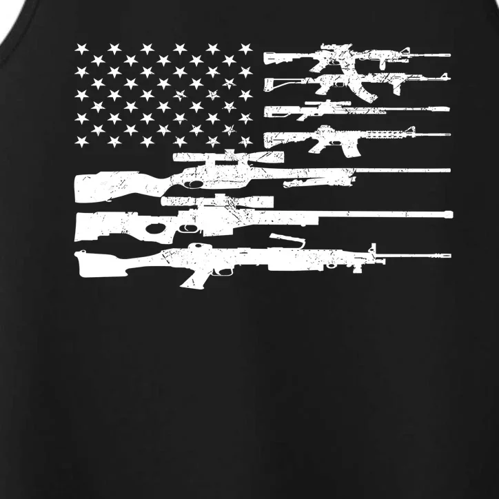 American Flag Gun Patriot Performance Tank