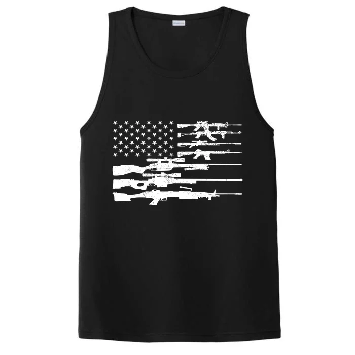 American Flag Gun Patriot Performance Tank